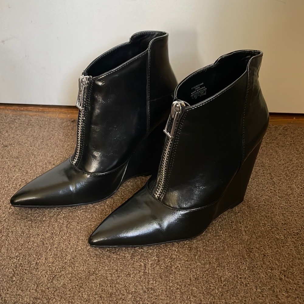Leather Zara wedge Boots size 35